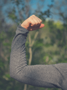 Thick bar grips can help bigger, stronger arms.